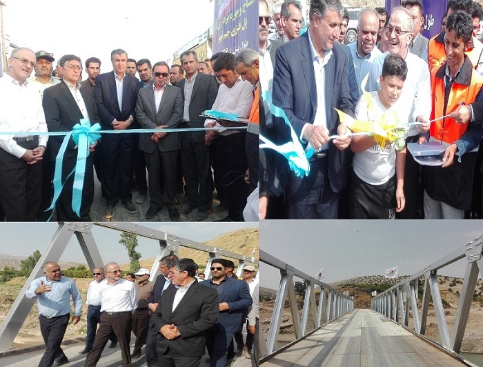 افتتاح رسمی یک کیلومتر پل با حضور وزیر راه و شهرسازی